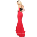 Fitted Jersey Evening Gown with Liquid Beaded Back Bands